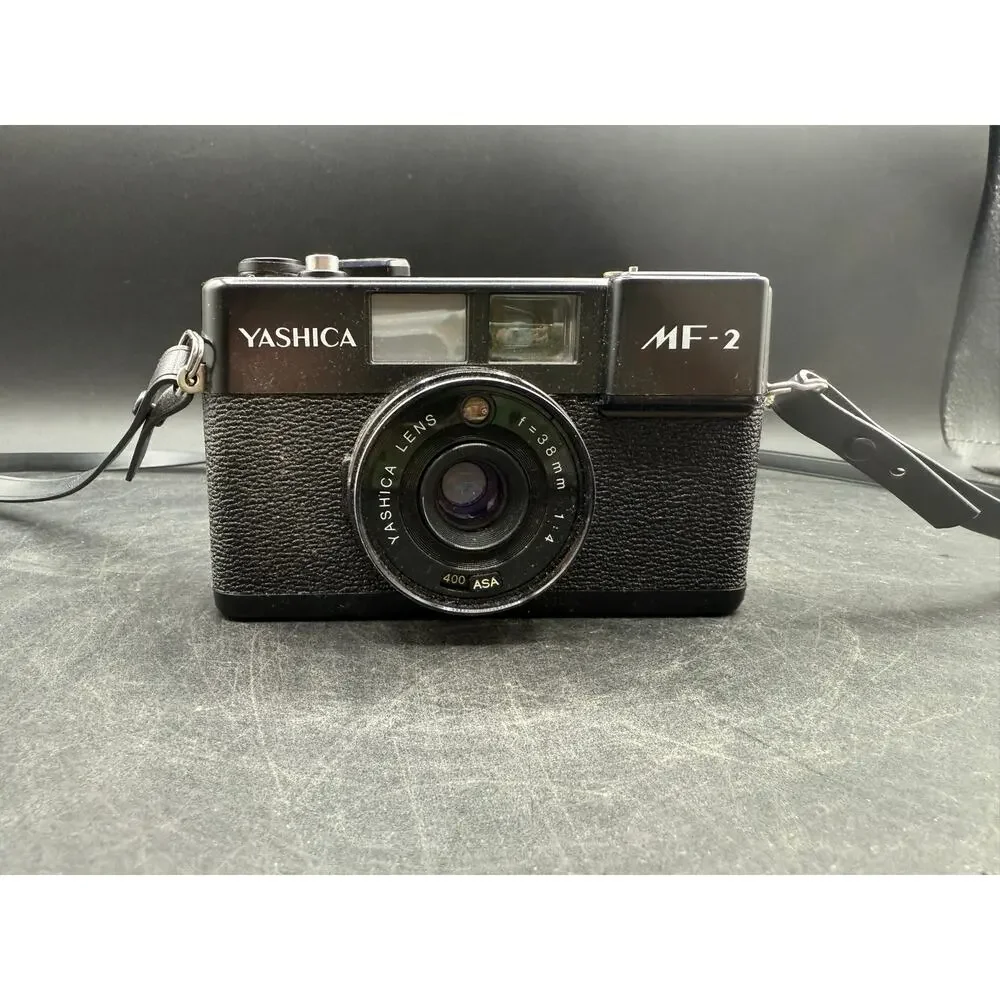 Vintage Yashica MF-2 35mm Film Camera w/Original Case- 38mm f/3.8 Lens